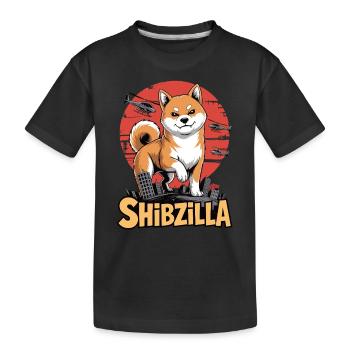 Shibzilla – Chaos avec œil de côté - T-shirt bio Premium Enfant - noir - Devant