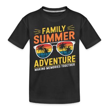 Summer Vacation Family 2025 - Kids' Premium Organic T-Shirt - black - Front