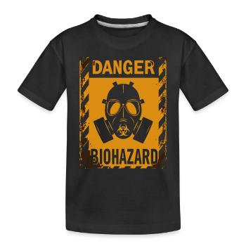 Biohazard Grunge Zombies Apocalypse Masque à gaz - T-shirt bio Premium Enfant - noir - Devant