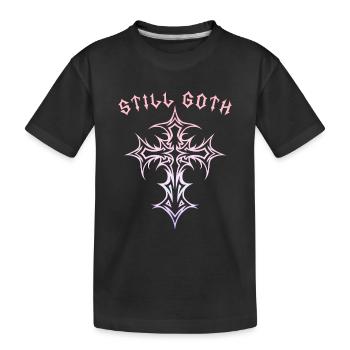 Toujours gothique ! Esthétique gothique Croix Y2K - T-shirt bio Premium Enfant - noir - Devant