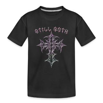 Toujours gothique ! Esthétique gothique Croix Y2K - T-shirt bio Premium Enfant - noir - Devant