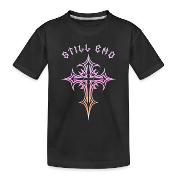 Still Goth! Gothic Aesthetics Y2K Cross - Kids' Premium Organic T-Shirt - black - Front