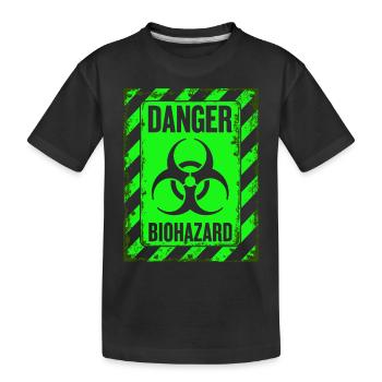 Danger Biohazard Grunge Zombies Apocalypse - T-shirt bio Premium Enfant - noir - Devant