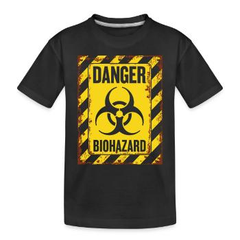 Danger Biohazard Grunge Zombies Apocalypse - T-shirt bio Premium Enfant - noir - Devant