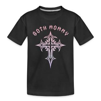 Maman gothique ! Esthétique gothique Croix Y2K - T-shirt bio Premium Enfant - noir - Devant