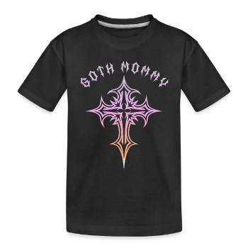 Maman gothique ! Esthétique gothique Croix Y2K - T-shirt bio Premium Enfant - noir - Devant