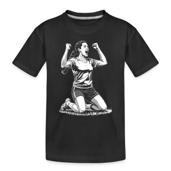Tor! Frauenfußball Shirt für echte Spielerinnen! - Kinder Premium Bio T-Shirt - Schwarz - Vorne
