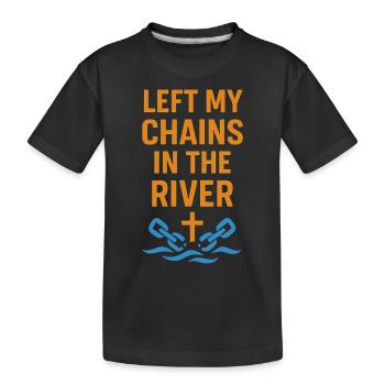 Laisse mes chaînes dans le flux : Baptisé - T-shirt bio Premium Enfant - noir - Devant