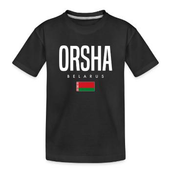 Orsha Belarus Weißrussland - Kinder Premium Bio T-Shirt - Schwarz - Vorne