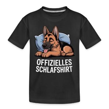 Offizielles Schlafshirt Schaeferhund - Kinder Premium Bio T-Shirt - Schwarz - Vorne