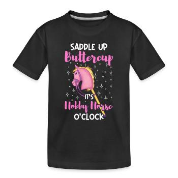 Selle Hobby Cheval Hobby équitation - T-shirt bio Premium Enfant - noir - Devant