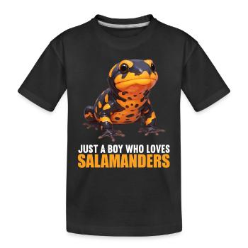 Salamanders Salamander - Kids' Premium Organic T-Shirt - black - Front