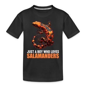 Salamanders Salamander - Kids' Premium Organic T-Shirt - black - Front
