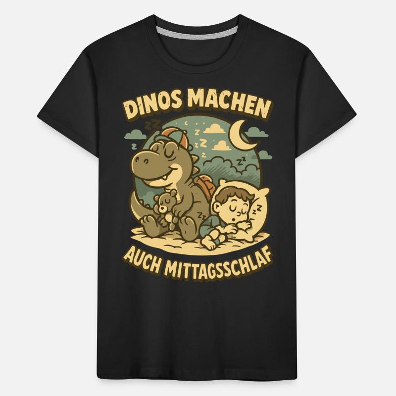 Dinosaurs also take a nap Kindergarten T-Rex Kids' Premium Organic T-Shirt
