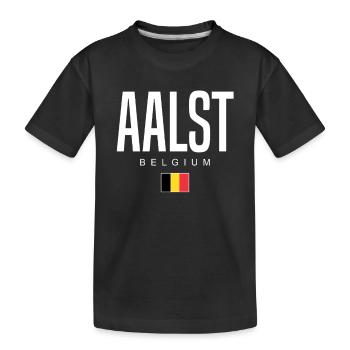 Aalst Belgien - Kinder Premium Bio T-Shirt - Schwarz - Vorne