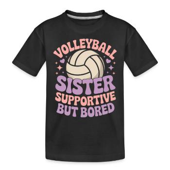 Volleyball Spruch Lustiges Volleyball Geschenk - Kinder Premium Bio T-Shirt - Schwarz - Vorne