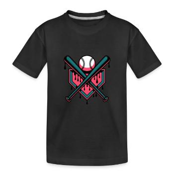 Baseball Batte de baseball - T-shirt bio Premium Enfant - noir - Devant