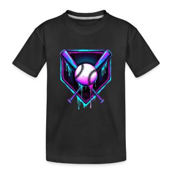 Baseball Batte de baseball - T-shirt bio Premium Enfant - noir - Devant
