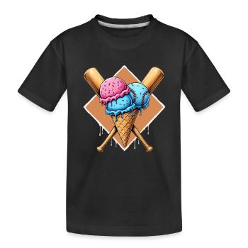 Baseball Batte de baseball - T-shirt bio Premium Enfant - noir - Devant