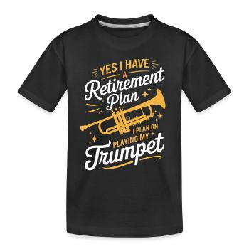 Trompete Ruhestand Trompetenspieler - Kinder Premium Bio T-Shirt - Schwarz - Vorne