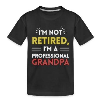 Lustiger Opa Ruhestand Spruch Großvater - Kinder Premium Bio T-Shirt - Schwarz - Vorne