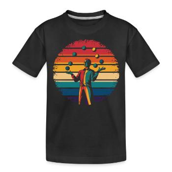 Rétro Vintage Jonglage Cirque Artiste Cadeaux - T-shirt bio Premium Enfant - noir - Devant