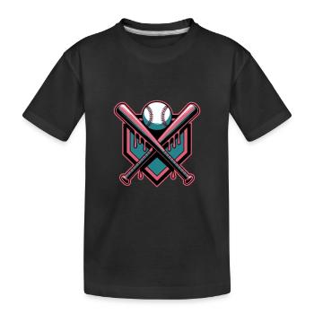 Baseball Batte de baseball - T-shirt bio Premium Enfant - noir - Devant
