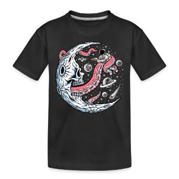 Bataille spatiale avec des tentacules extraterrestres - T-shirt bio Premium Enfant - noir - Devant