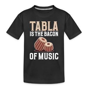 Tabla Ist Der Speck Der Musik - Kinder Premium Bio T-Shirt - Schwarz - Vorne