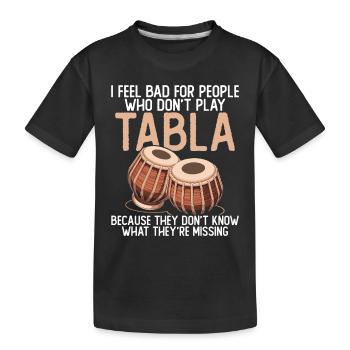 Je me sens mal pour les gens qui jouent à la table - T-shirt bio Premium Enfant - noir - Devant