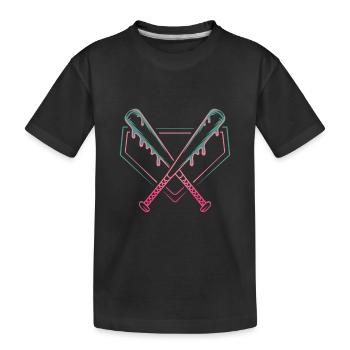Baseball Batte de baseball - T-shirt bio Premium Enfant - noir - Devant