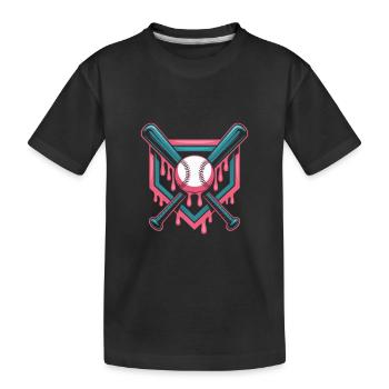 Baseball Batte de baseball - T-shirt bio Premium Enfant - noir - Devant