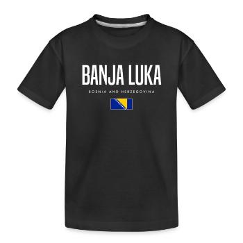 Banjaluka Bosnien und Herzegowina - Kinder Premium Bio T-Shirt - Schwarz - Vorne