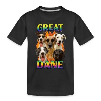 Deutsche Dogge - Kinder Premium Bio T-Shirt - Schwarz - Vorne