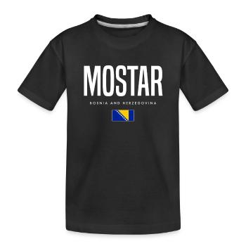 Mostar Bosnien und Herzegowina - Kinder Premium Bio T-Shirt - Schwarz - Vorne