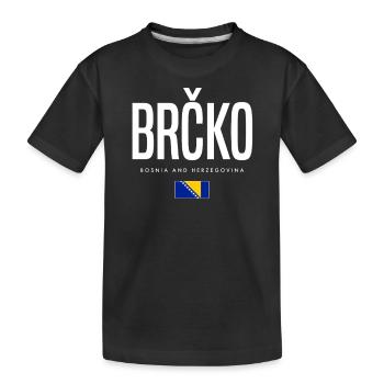 Brcko Bosnien und Herzegowina - Kinder Premium Bio T-Shirt - Schwarz - Vorne