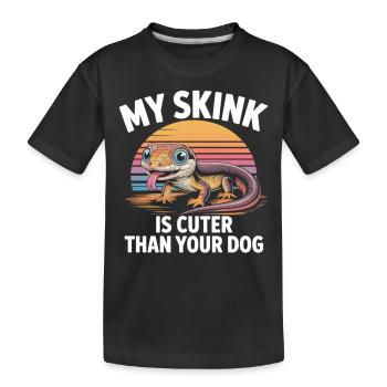 Skink fans against dog owners - Kids' Premium Organic T-Shirt - black - Front