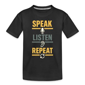 Der Audiobook Narration Club Audio Storyteller - Kinder Premium Bio T-Shirt - Schwarz - Vorne