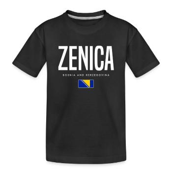 Zenica Bosnien und Herzegowina - Kinder Premium Bio T-Shirt - Schwarz - Vorne