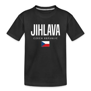 Jihlava Tschechien - Kinder Premium Bio T-Shirt - Schwarz - Vorne