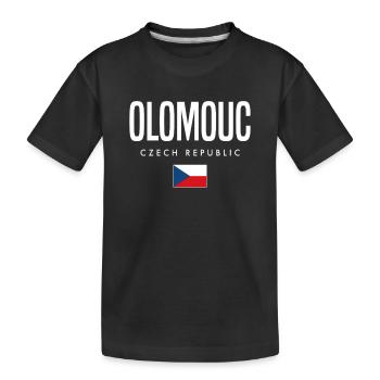 Olomouc Tschechien - Kinder Premium Bio T-Shirt - Schwarz - Vorne