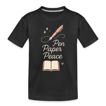 Journaling Aesthetic Creative Planer Life Writing - Kinder Premium Bio T-Shirt - Schwarz - Vorne