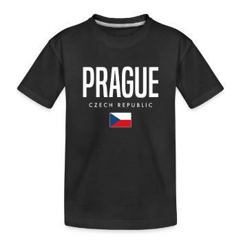 Prag Tschechien - Kinder Premium Bio T-Shirt - Schwarz - Vorne