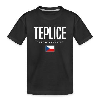 Teplice Tschechien - Kinder Premium Bio T-Shirt - Schwarz - Vorne