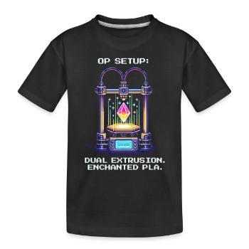 Configuration à double extrusion | Calibrage de l’impression 3D PLA - T-shirt bio Premium Enfant - noir - Devant