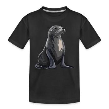 Sea Lions Sea Lion - Kids' Premium Organic T-Shirt - black - Front
