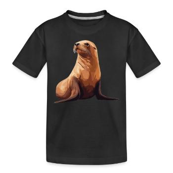 Sea Lions Sea Lion - Kids' Premium Organic T-Shirt - black - Front