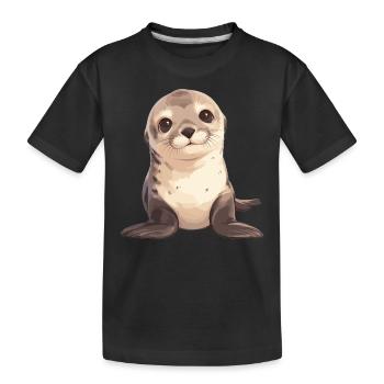 Sea Lions Sea Lion - Kids' Premium Organic T-Shirt - black - Front
