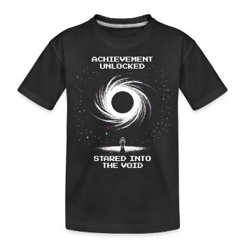 Réalisation : Un regard dans l’espace | Étoiles d’astronomie - T-shirt bio Premium Enfant - noir - Devant
