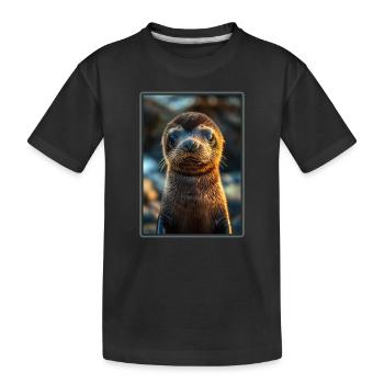 Sea Lions Sea Lion - Kids' Premium Organic T-Shirt - black - Front
